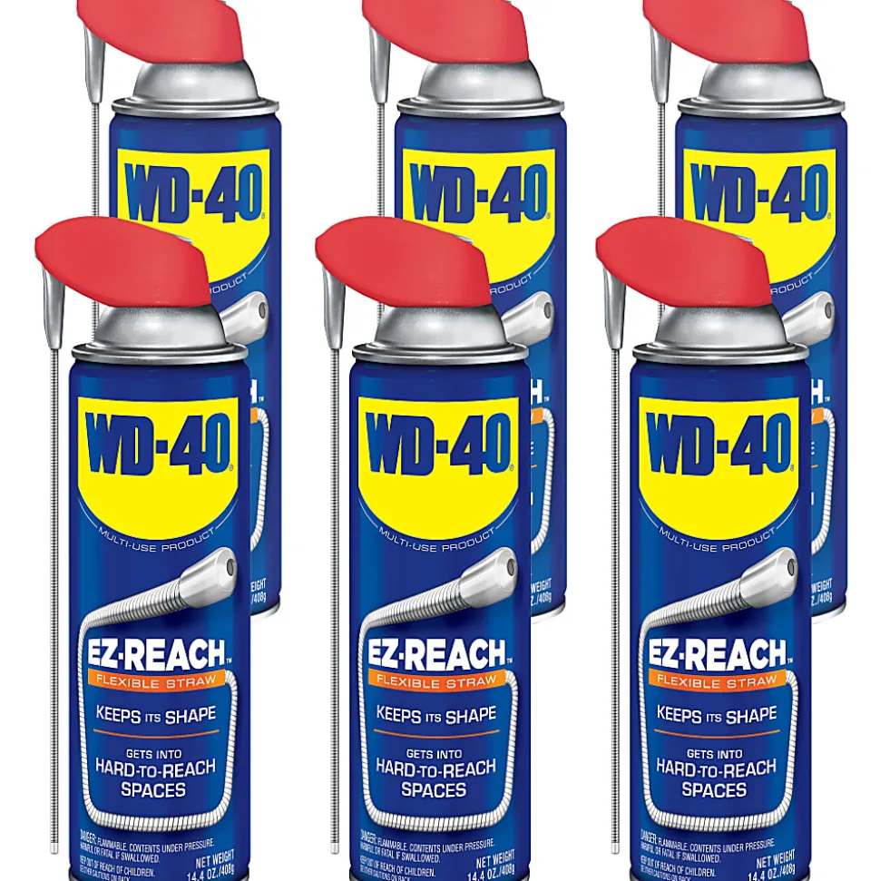 WD-40 EZ Reach Flexible Straw Lubricant - 14.40 fl oz - Corrosion Resistant - 6 / Carton