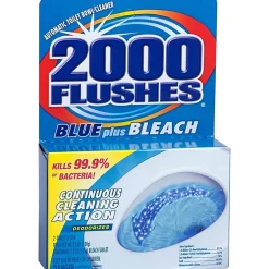 WD-40 2000 Flushes Blue/Bleach Bowl Cleaner Tablets - Concentrate Tablet - 3.50 oz (0.22 lb) - 12 / Carton - Blue