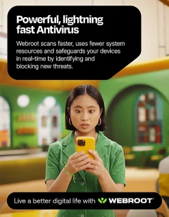Webroot Complete Internet Security Complete + Antivirus - 5 Devices - 1-Year – Download Android, Apple iOS, Chrome, Mac OS, Windows