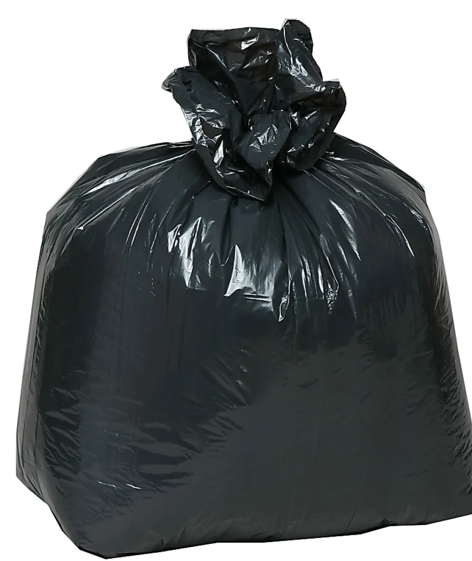 Webster® EarthSense® 0.65 mil Trash Bags, 10 gal, 24"H x 23"W, 75% Recycled, Black, 500 Bags