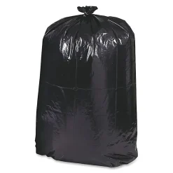 Webster® EarthSense® 1.25 mil Trash Bags, 33 gal, 33"H x 39"W, 75% Recycled, Black, 100 Bags