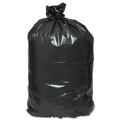 Webster EarthSense Star Bottom Commercial Can Liners, 1.25 mil, 40 To 45 Gallons, 75% Recycled, Black, Box Of 100 Liners