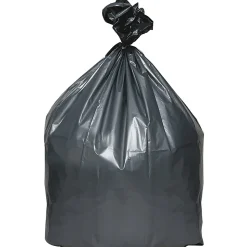 Webster® Super Heavy-Duty Platinum Plus 1.55 mil Trash Bags, 61 gal, 56"H x 39"W, 70% Recycled, Gray, 25 Bags