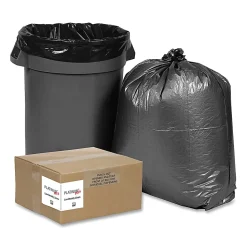 Webster® Super Heavy-Duty Platinum Plus Liners, 1.5mil, 33 Gallon, Silver, Box Of 50