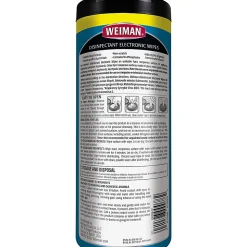 Weiman E-Tronic Wipes - For TV, Keyboard, Monitor, Notebook, Smartphone, Tablet, Electronics, Plasma Display, LCD - 93ACT