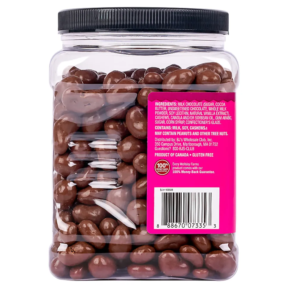 Wellsley Farms Milk Chocolate Covered Cashews, 44 Oz