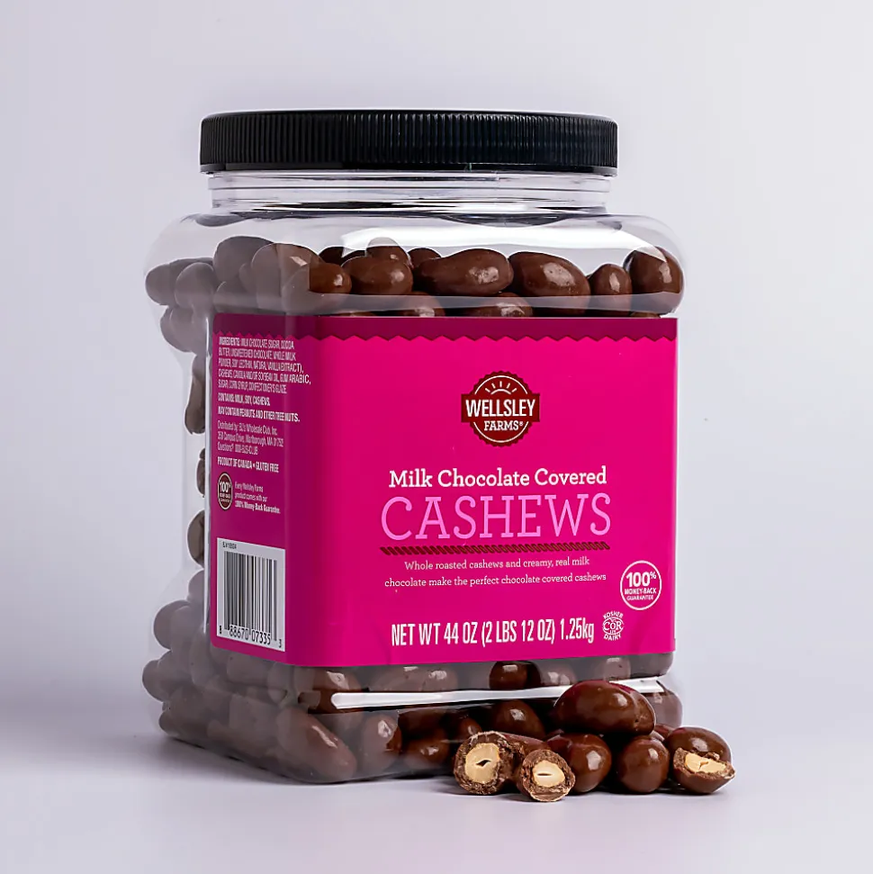 Wellsley Farms Milk Chocolate Covered Cashews, 44 Oz
