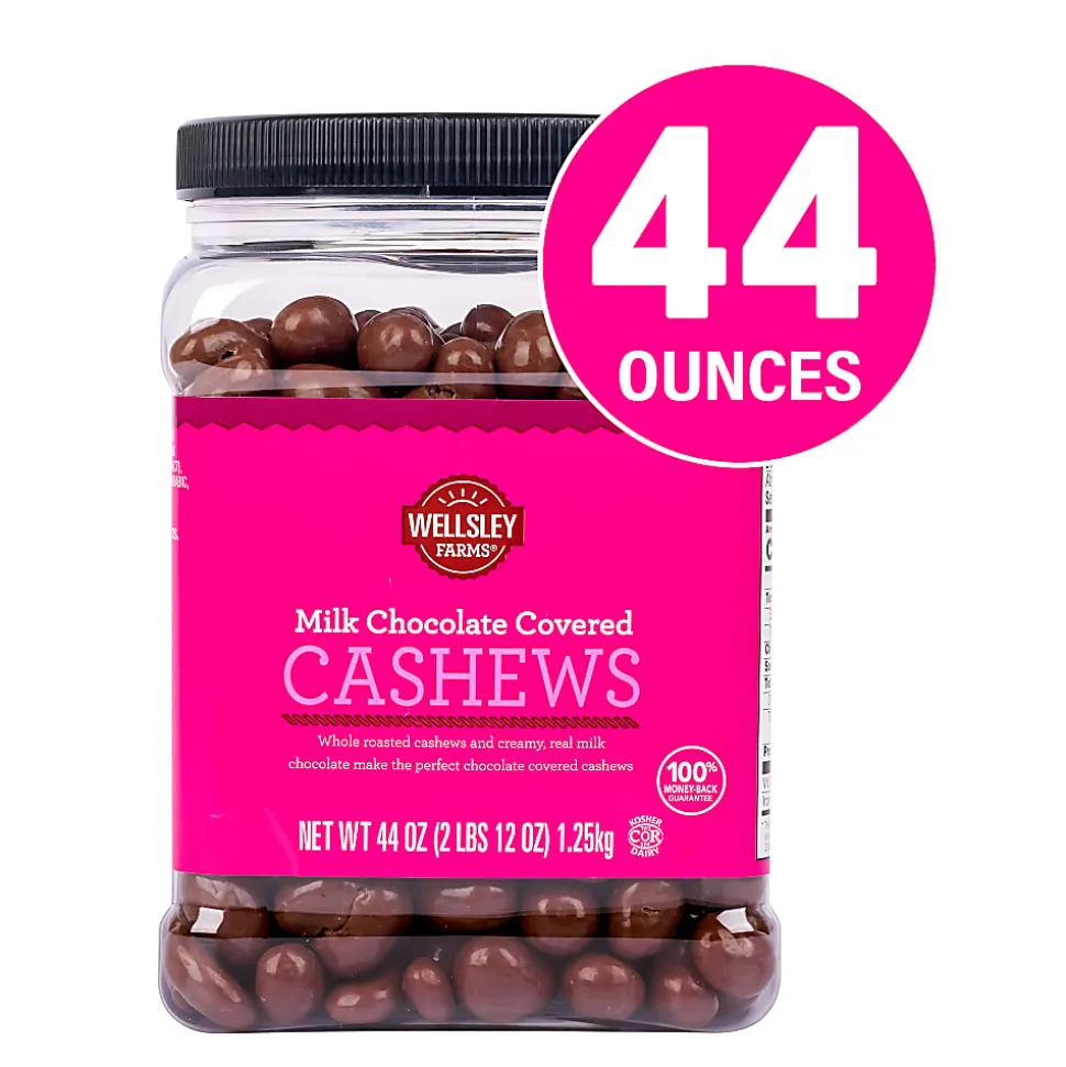 Wellsley Farms Milk Chocolate Covered Cashews, 44 Oz
