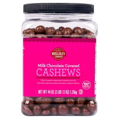 Wellsley Farms Milk Chocolate Covered Cashews, 44 Oz