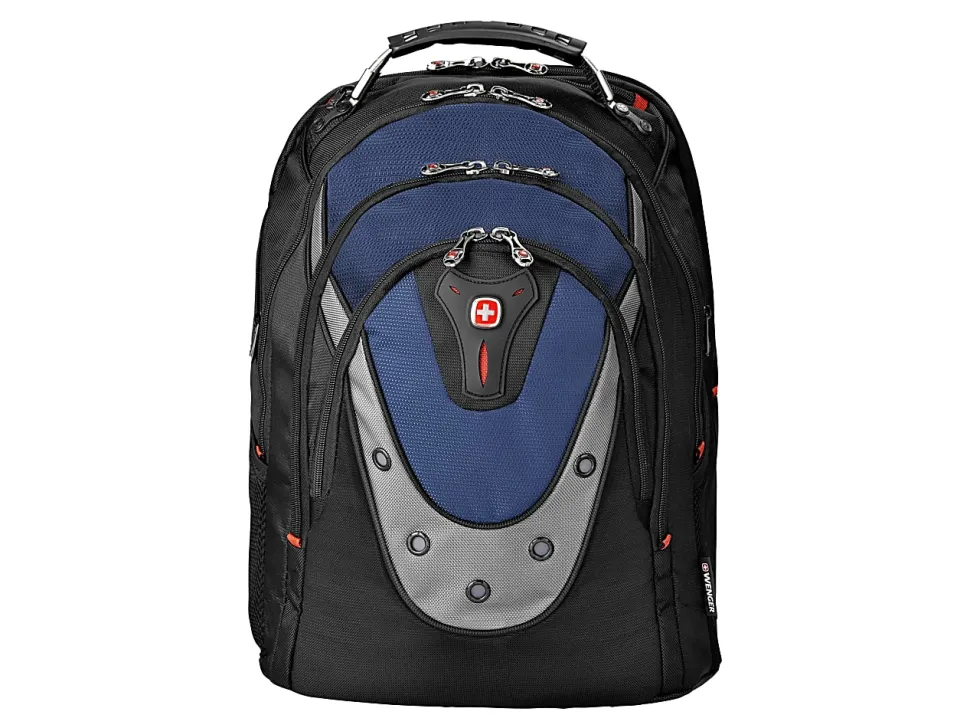 Wenger® Ibex Laptop Backpack, Black/Blue