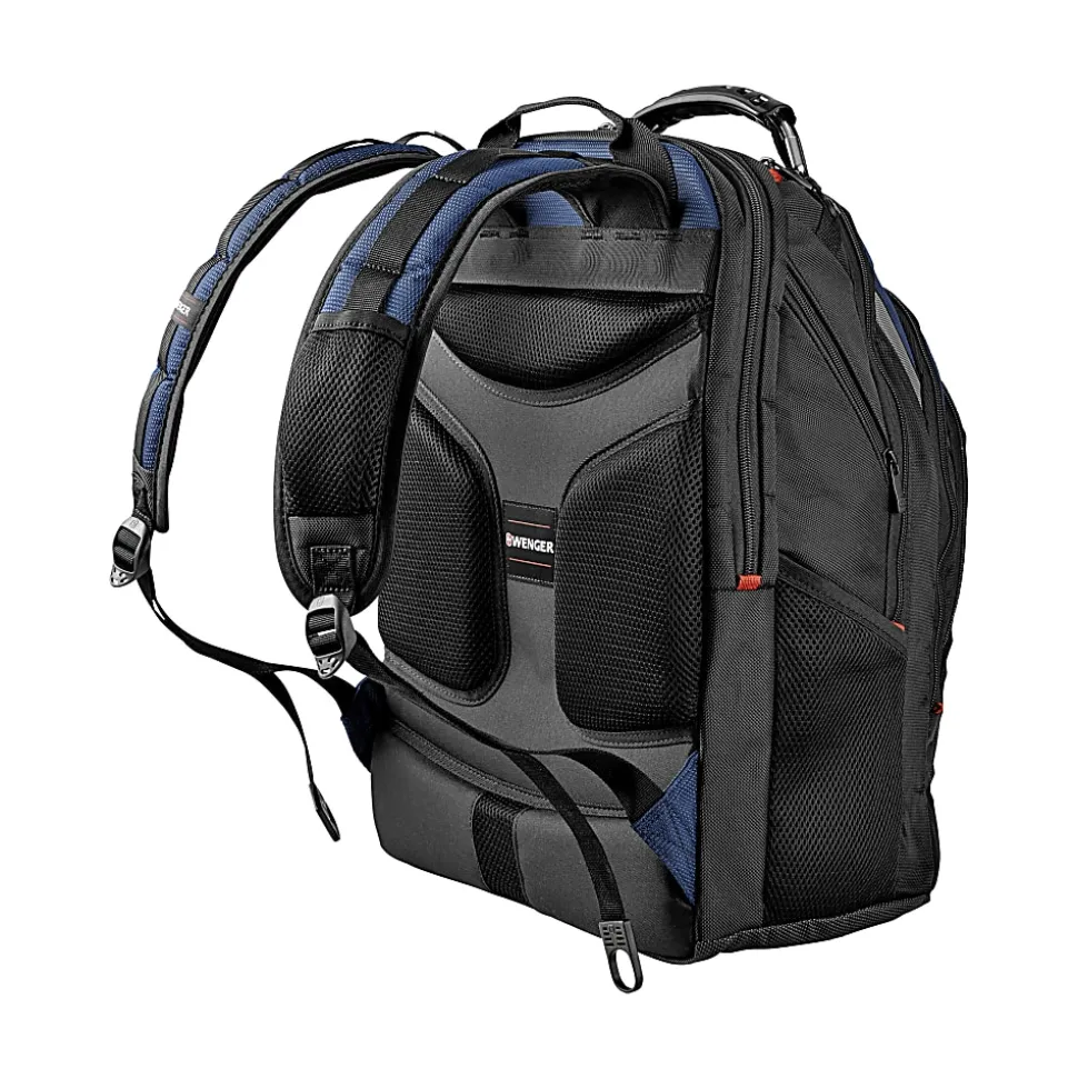 Wenger® Ibex Laptop Backpack, Black/Blue