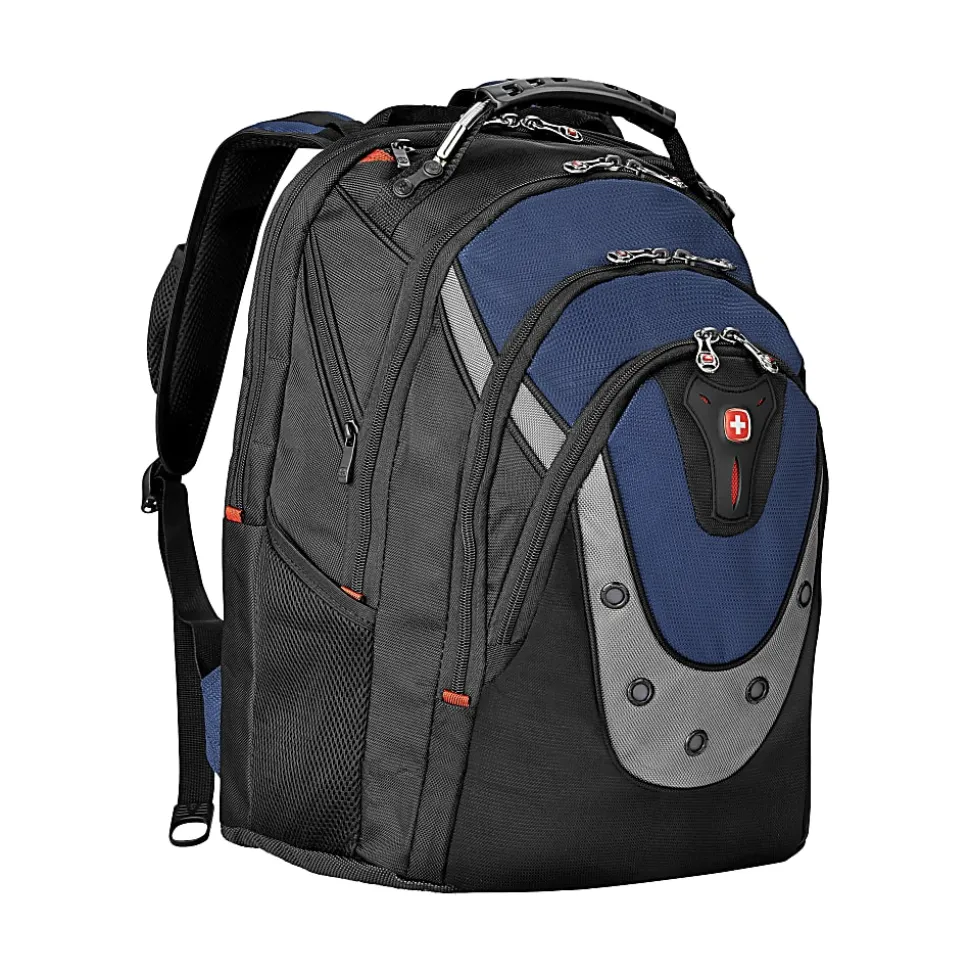 Wenger® Ibex Laptop Backpack, Black/Blue