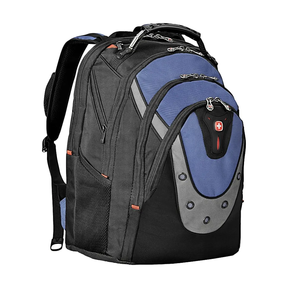 Wenger® Ibex Laptop Backpack, Black/Blue