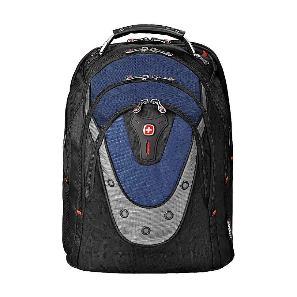 Wenger® Ibex Laptop Backpack, Black/Blue