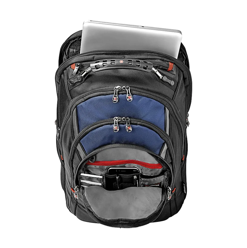 Wenger® Ibex Laptop Backpack, Black/Blue