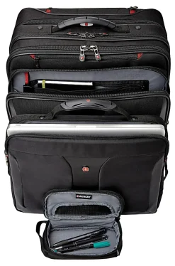 Wenger® Patriot II Polyester Rolling 2-Piece Business Luggage Set, Black