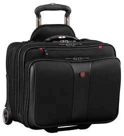 Wenger® Patriot II Polyester Rolling 2-Piece Business Luggage Set, Black