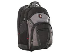 Wenger® Synergy Wheeled Laptop Backpack, Black/Gray