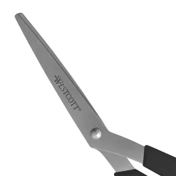 Westcott® All-Purpose Value Stainless Steel Scissors, 8", Pointed, Black, Pack Of 3