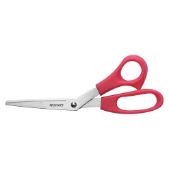 Westcott® All-Purpose Value Stainless Steel Scissors, 8", Bent, Red
