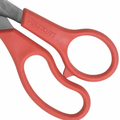Westcott® All-Purpose Value Stainless Steel Scissors, 8", Pointed, Red
