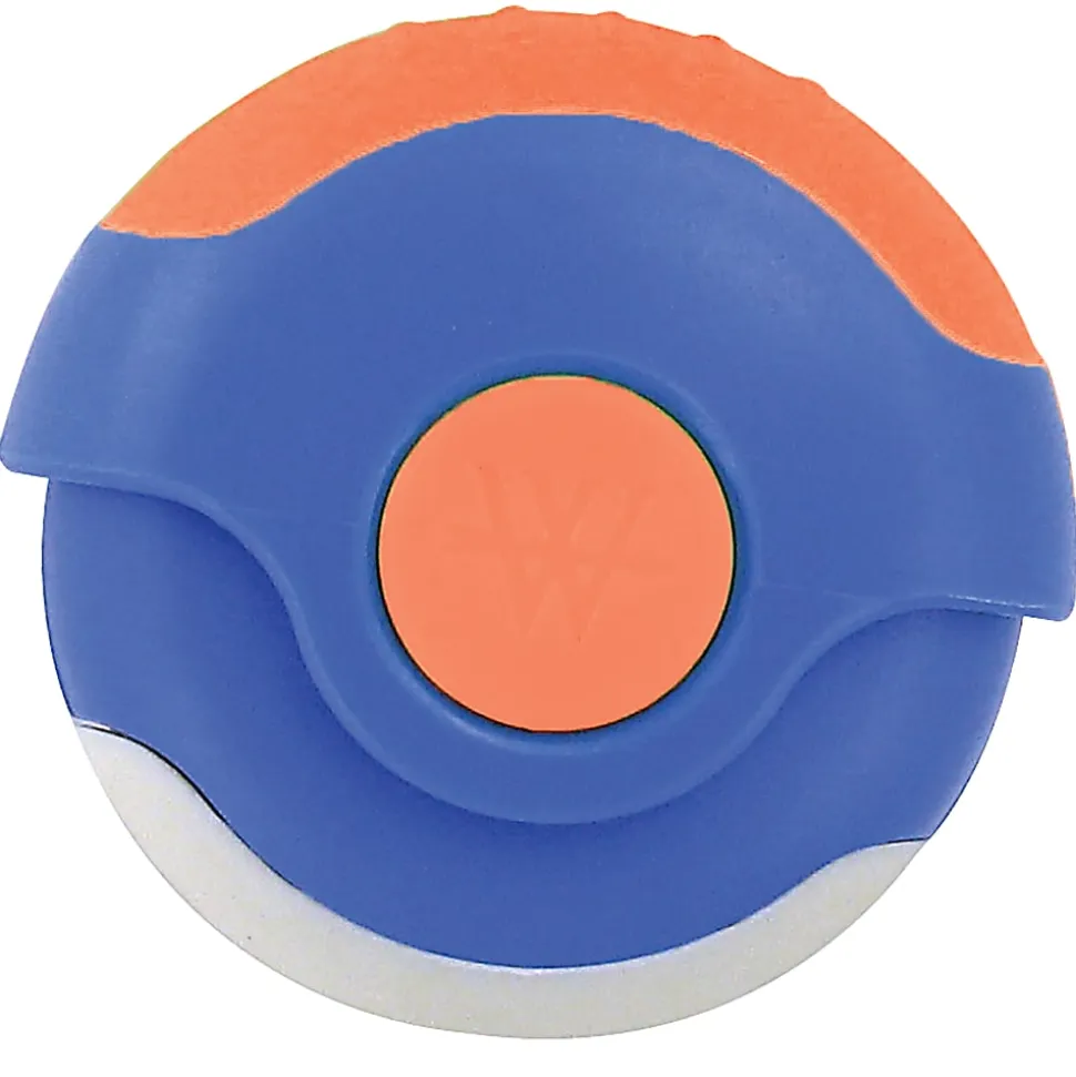 Westcott Antimicrobial Kids' Pencil Sharpener/Eraser Combo, Bright Blue/Orange