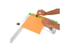 Westcott® CarboTitanium Personal Paper Trimmer, 12", White/Green