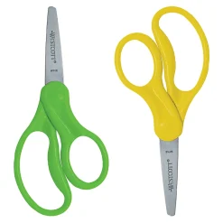 Westcott® Hard Handle Kids Value Scissors, 5", Pointed, Assorted Colors, Pack Of 2