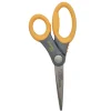 Westcott Hard Handle Scissors With Antimicrobial Protection, 8", Pointed, Yellow/Gray