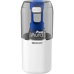 Westcott iPoint Aura Battery Operated Pencil Sharpener, 7-3/4"H x 4-1/2"W x 2-1/2"D, Assorted Colors