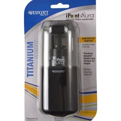 Westcott iPoint Aura Battery Operated Pencil Sharpener, 7-3/4