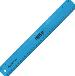 Westcott Jellies Transparent Ruler, 1" x 12", Assorted Colors