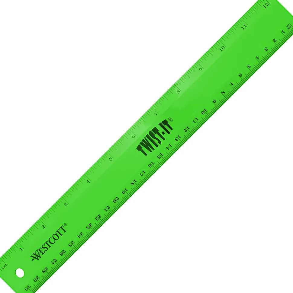 Westcott Jellies Transparent Ruler, 1" x 12", Assorted Colors