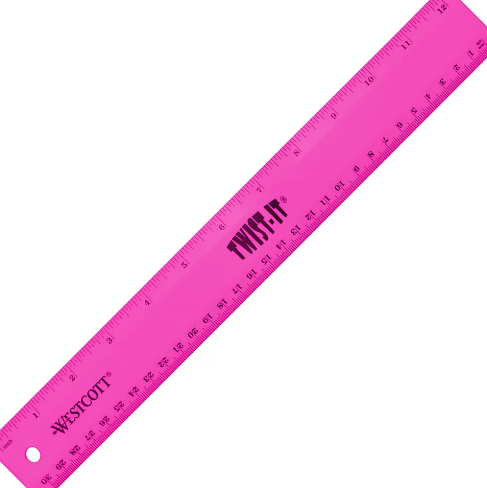 Westcott Jellies Transparent Ruler, 1" x 12", Assorted Colors