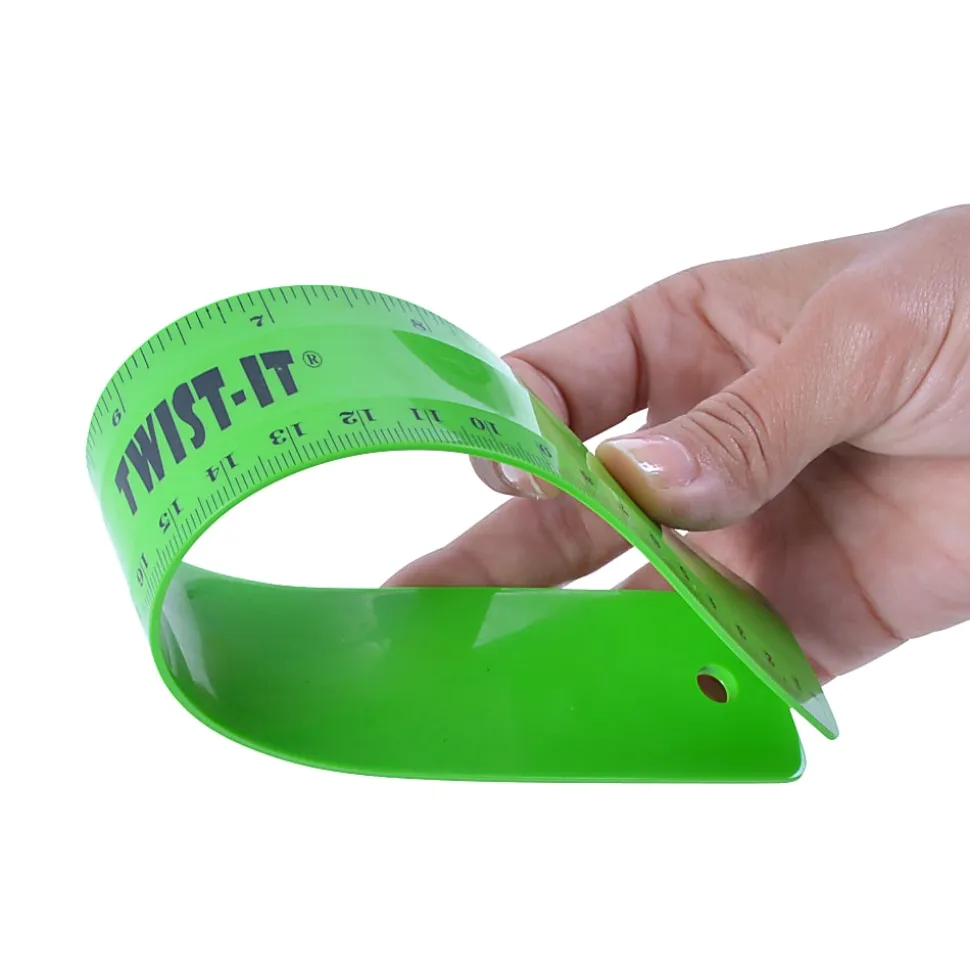 Westcott Jellies Transparent Ruler, 1" x 12", Assorted Colors