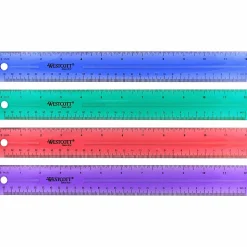 Westcott® Jeweled Plastic Ruler, 12", Assorted Colors