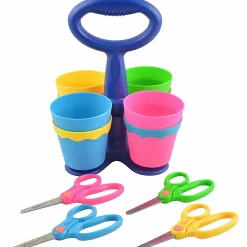 Westcott® Kids Anti-Microbial Product Protection Scissors With Caddy, 5
