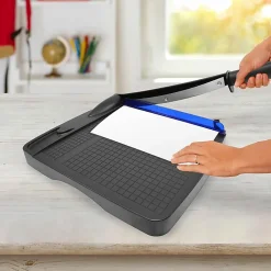 Westcott® Multi-Purpose Guillotine Trimmer, 12", Black/Blue