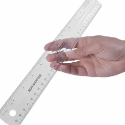 Westcott Non-Shatter Plastic Ruler, 12", Clear