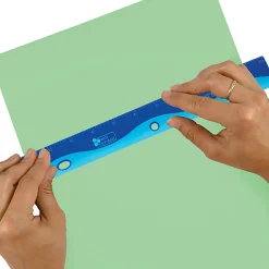 Westcott Ruler Wave School Ruler With Anti-Microbial Protection, 12