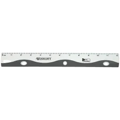 Westcott Ruler Wave School Ruler With Anti-Microbial Protection, 12