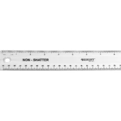 Westcott® Shatterproof Ruler, 12", Clear