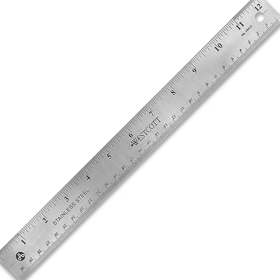 Westcott® Stainless Steel Ruler, 12"/30cm