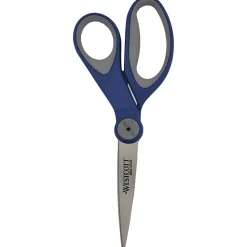Westcott 8” Straight Non-Stick Scissors With Adjustable Glide, Blue/Gray