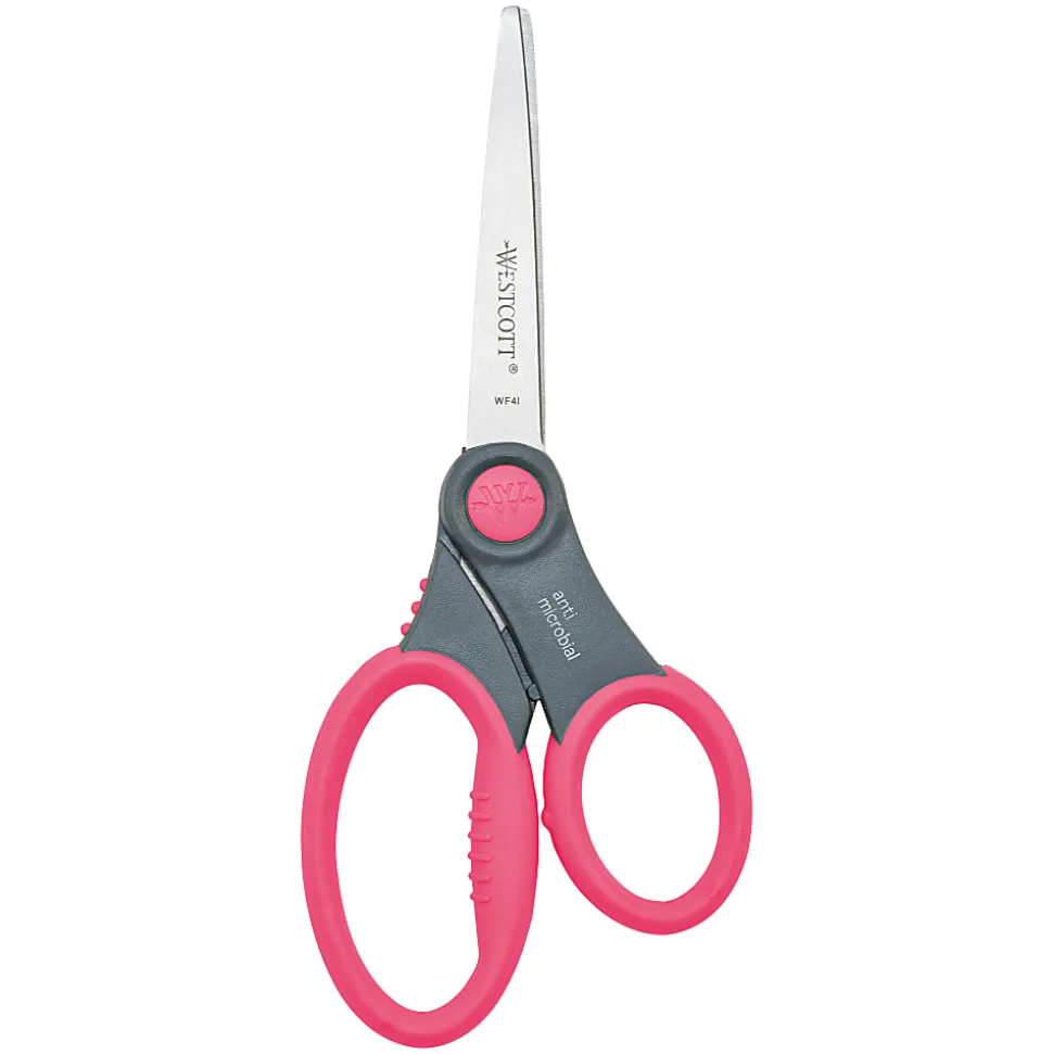 Westcott® Student Scissors with Anti-Microbial Protection, 7", Pointed, Assorted Colors