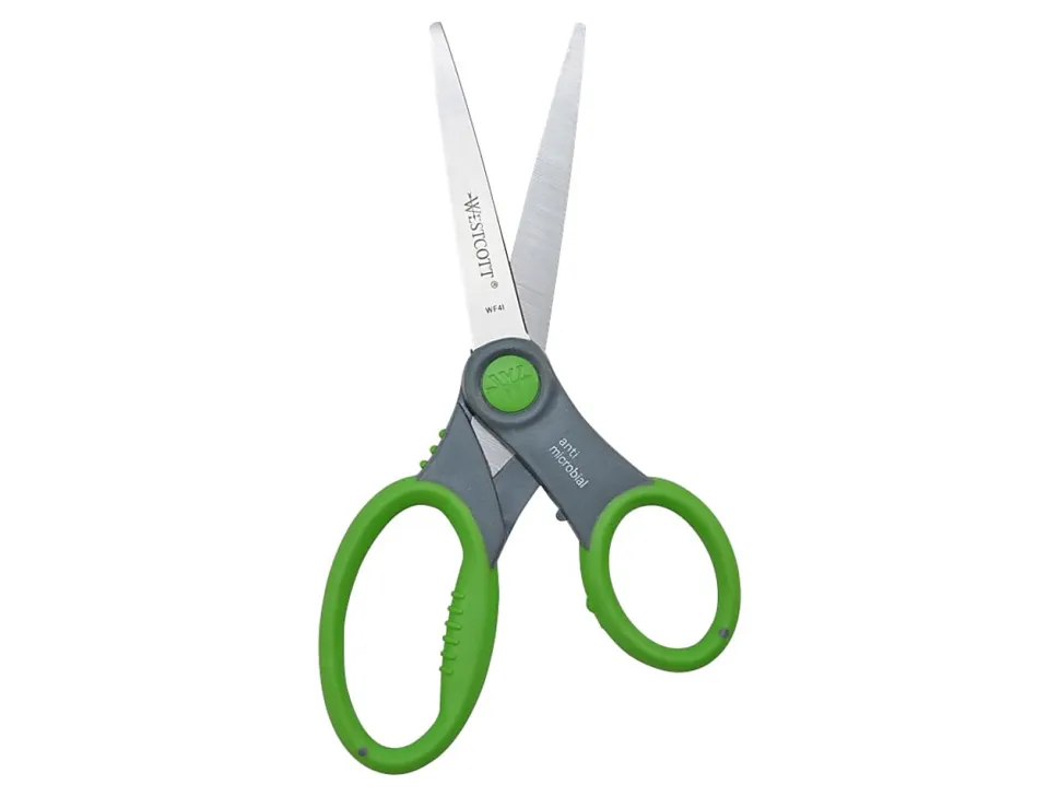 Westcott® Student Scissors with Anti-Microbial Protection, 7", Pointed, Assorted Colors