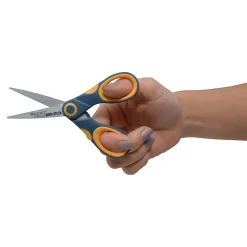 Westcott® Titanium-Bonded Non-Stick Scissors, 5", Pointed, Gray/Yellow