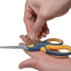 Westcott® Titanium Bonded Non-Stick Scissors, 8", Pointed, Gray/Yellow, Pack Of 2