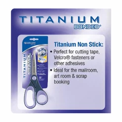 Westcott® Titanium-Bonded Scissors, 8", Pointed, Gray/Purple