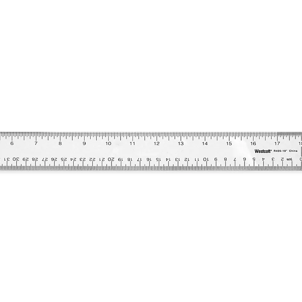 Westcott® Transparent Acrylic Ruler, 18"